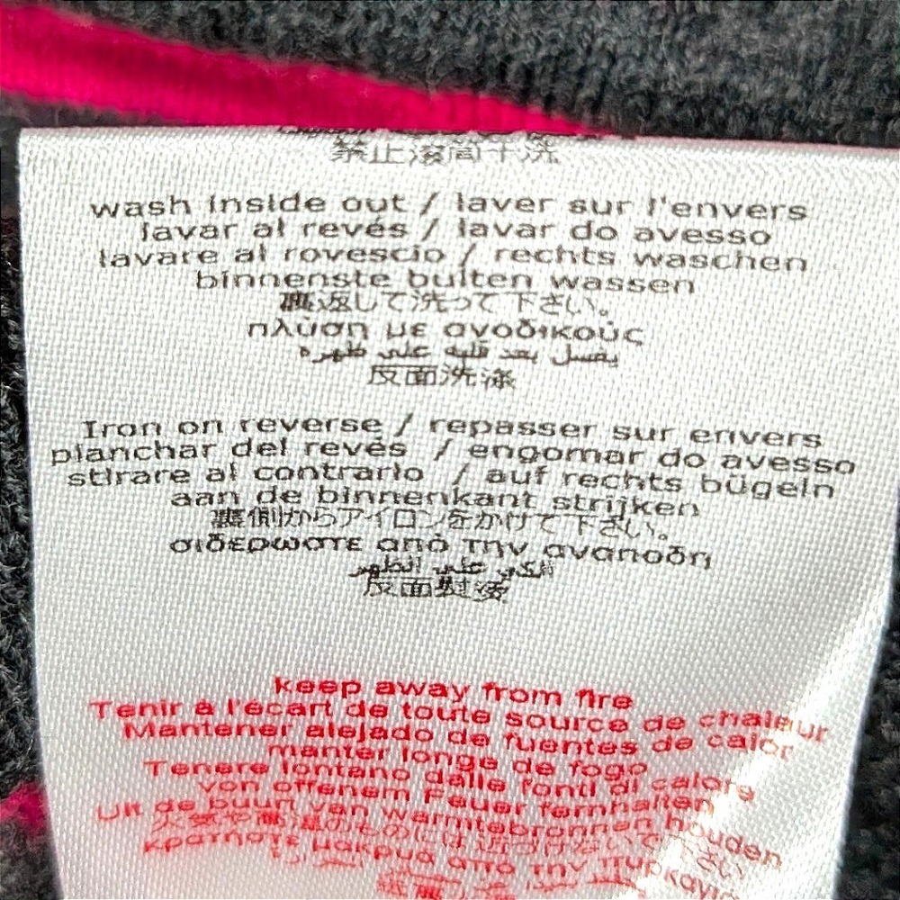 Zadig & Voltaire Ava Wool Cashmere Striped Star Sweater Gray Pink Girls 16 / 16Y - Picture 10 of 12
